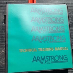 Armstrong Air Technical Training Manual Air Conditioning 1990’s Binder